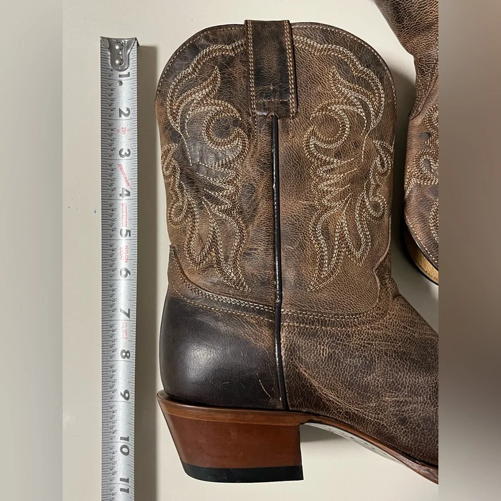 Shyanne Womens Sz 8.5M Western Cowgirl Cowboy Boots Snip Toe Brown Leather - Picture 15 of 16